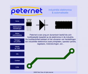 Peternet Electronics site internet 2005