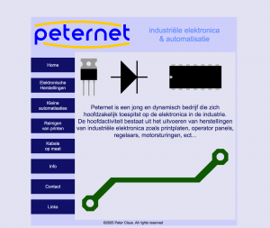 Peternet Electronics website 2005