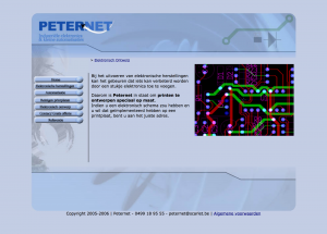 Peternet Electronics site internet 2006