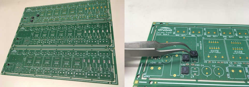 Electronic PCB prototype assembly